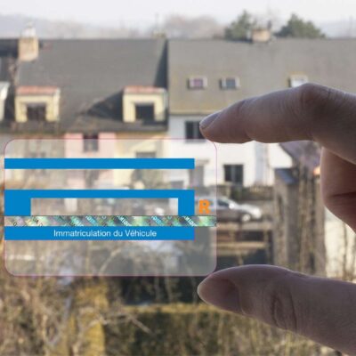 Vignette sécurisée pour gestion stationnement privé ou résident